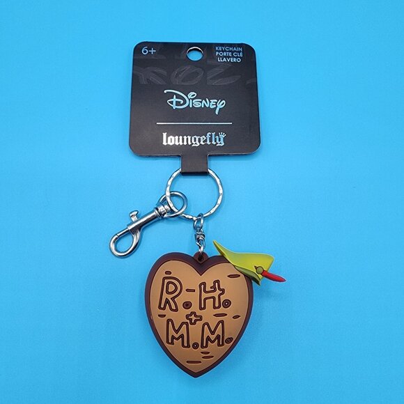 Loungefly Disney Robin Hood 3D Keychain Tree Carving Heart Maid Marian Charm - Picture 4 of 12